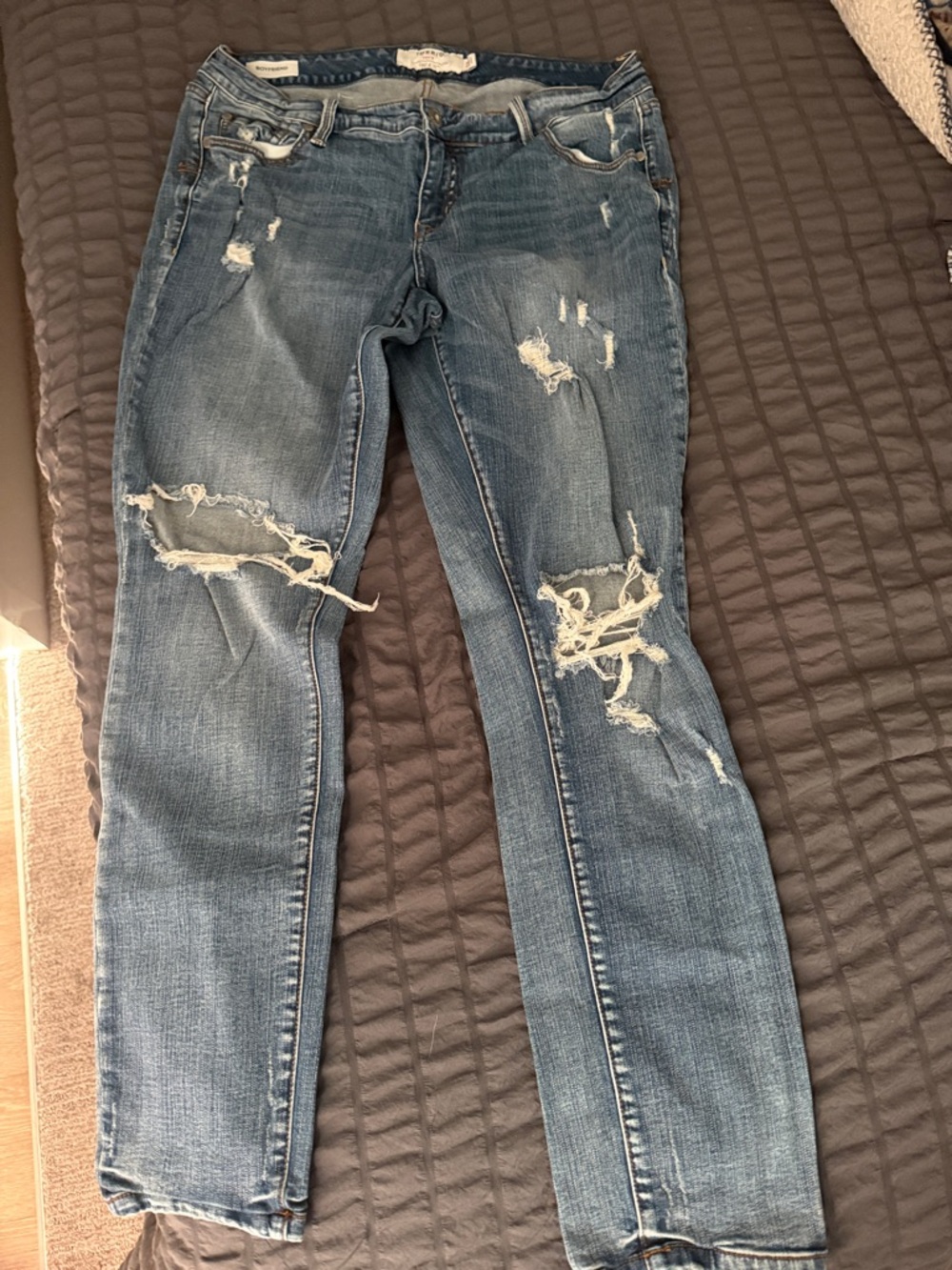 torrid Distressed Light Blue Skinny Jeans